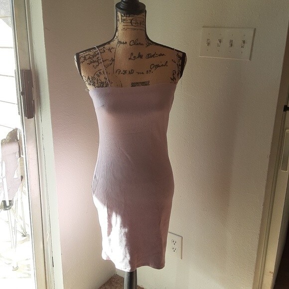 Active Usa Large Mauve Ribbed Cami Mini Dress - Picture 9 of 12